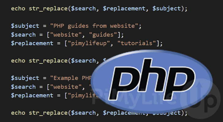 str_replace php multiple values