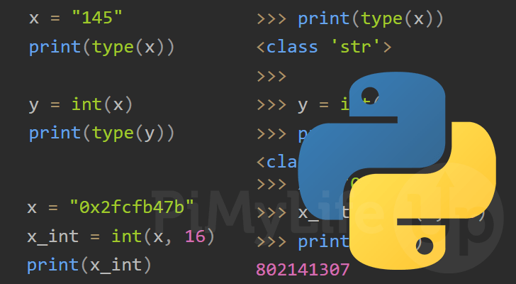 Convert a String to an Integer in Python - Pi My Life Up