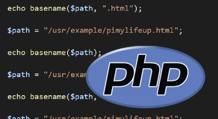 basename php without extension