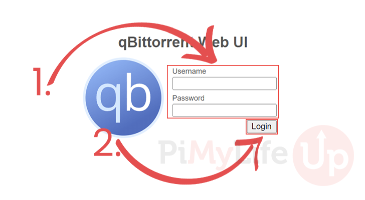 qBittorrent Web UI Login Screen