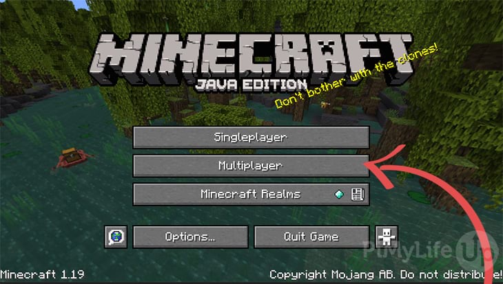 Minecraft Java Edition Main Menu