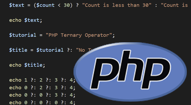 php ternary operator assignment