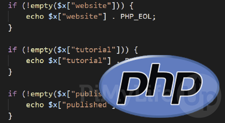 new empty object php