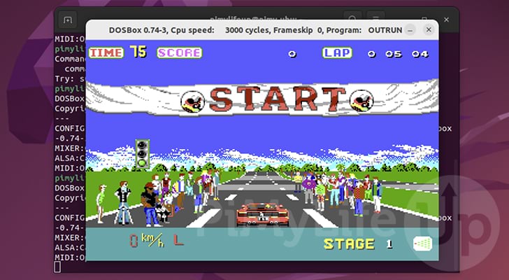 DOSBox running on Ubuntu