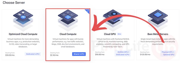 Choose Cloud Compute Server