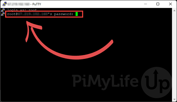 Enter password for root user