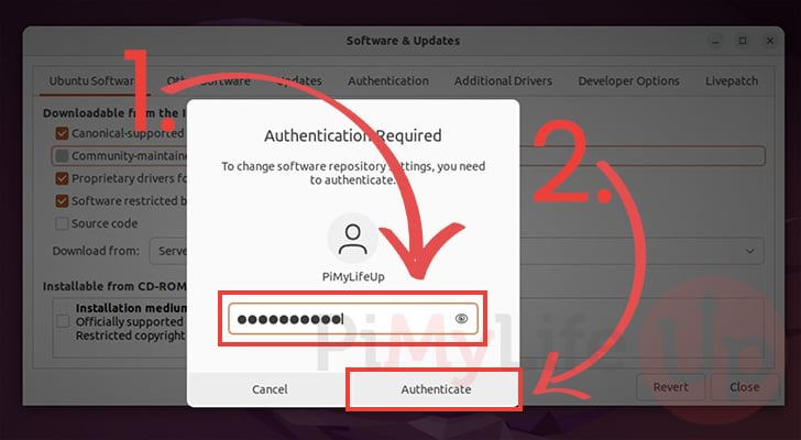 Authenticate to Enable Universe Repository on Ubuntu