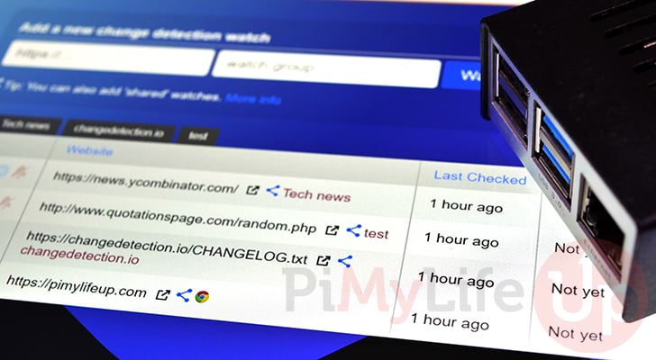 Raspberry Pi Changedetection.io