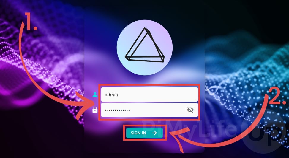 Login to PhotoPrism running on the Raspberry Pi