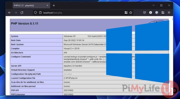 install php windows 2019