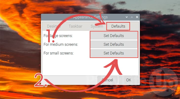 Set Defaults