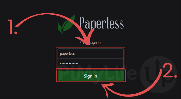 Login to Paperless-NG Web Interface