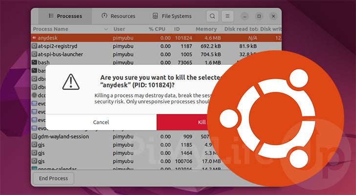 Ubuntu kill process