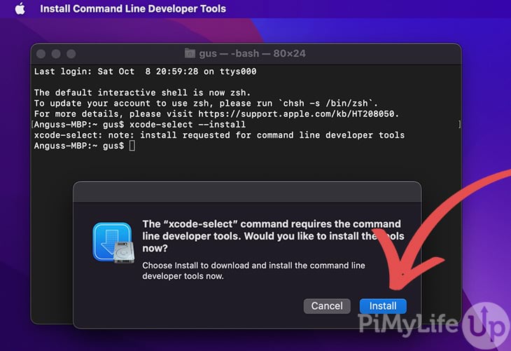 macOS Installing Xcode CLI