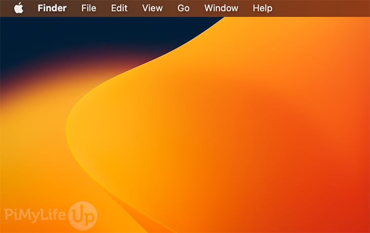 Screenshot of part of the screen on a Mac computer