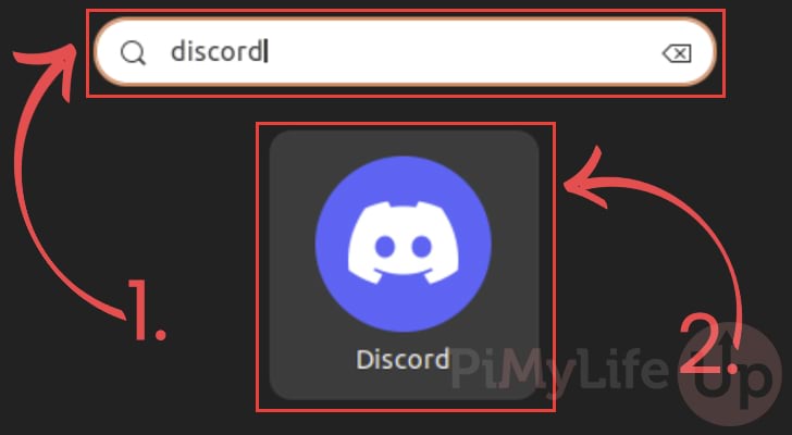 Search for and open Discord on Ubuntu