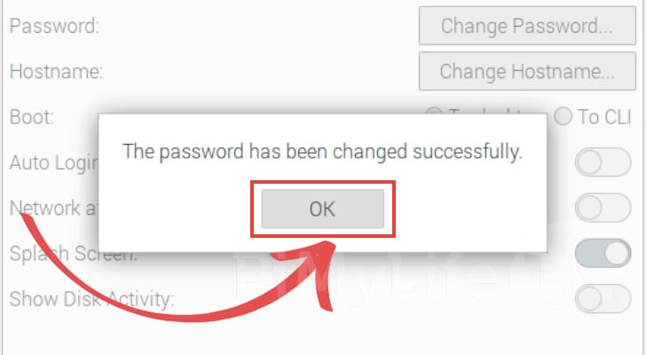 Raspberry Pi OS Password Successfully changed
