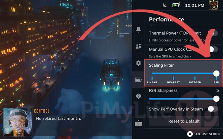 Set Steam Deck Scaling Filter to FSR