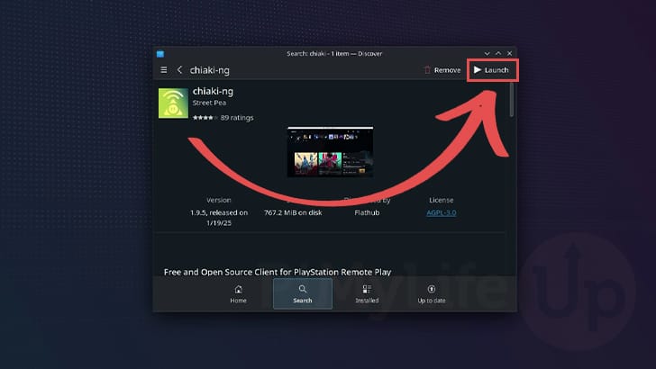 Launch the PlayStation remote play client on the Steam Deck