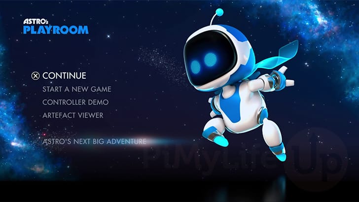 Astro Bot running on the Steam Deck over PlayStation remote play