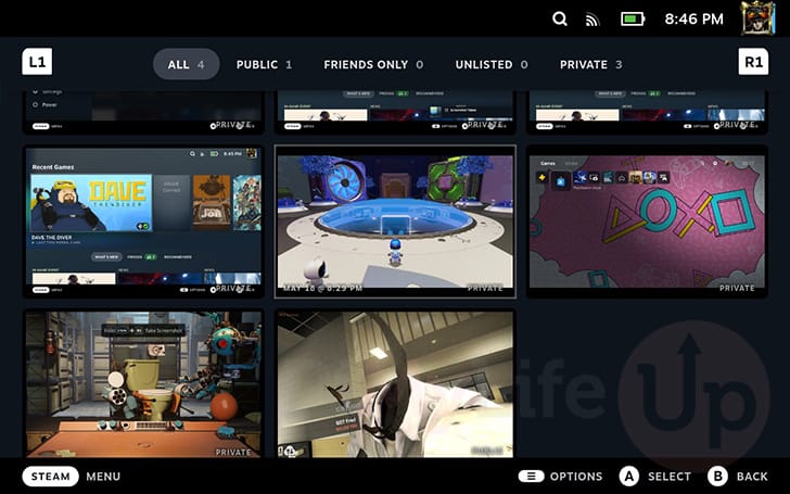 Manage Steam Deck Screenshots