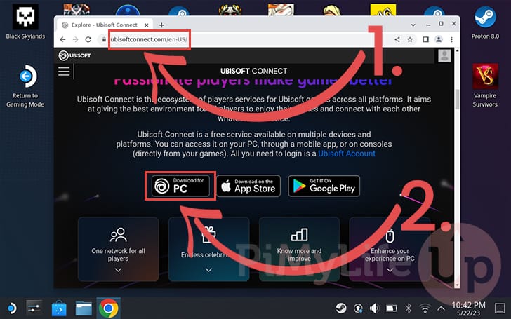 Download Ubisoft Connect Installer to the Steam Deck