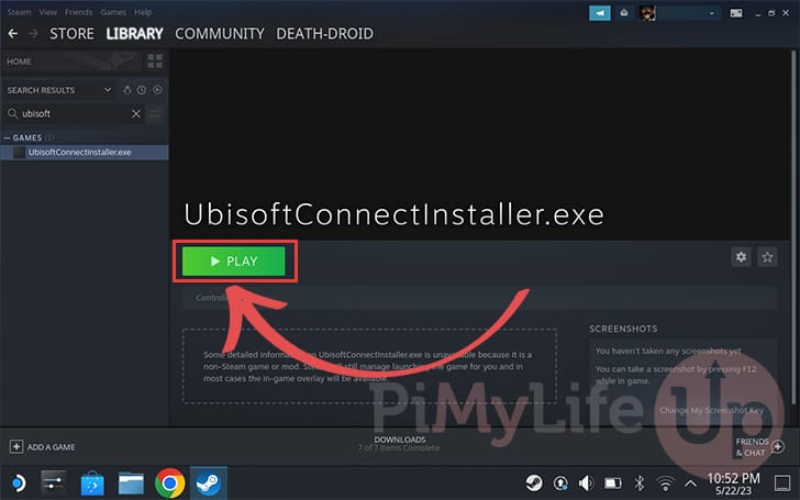 Launch Ubisoft Connect Installer