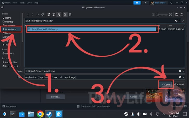 Open downloads folder and select Ubisoft Connect Installer
