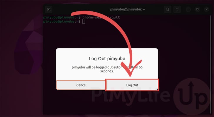 Logging out of UBuntu using Terminal