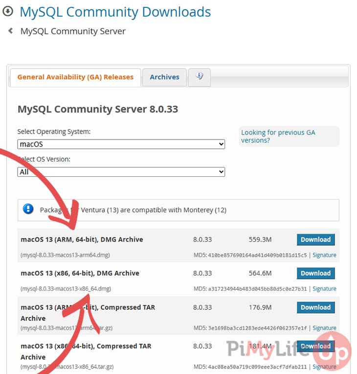Download MYSQL for Mac