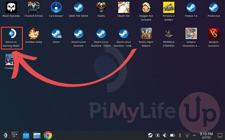 Return to Steam Deck Gaming Mode