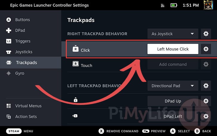 Input setting successfully updated