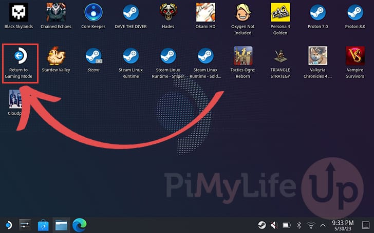 Return to Steam Deck gaming mode