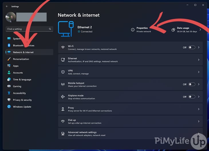 Windows 11 Network and Internet Settings