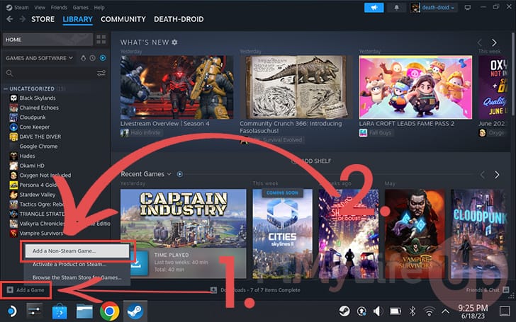 Add a non-steam game to the Steam Deck Library