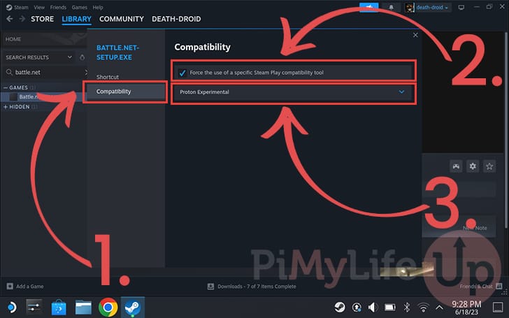 Enable Proton compatibility for Battle.net on the Steam Deck