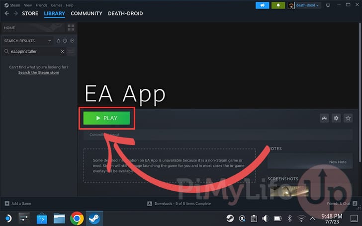 Launch the EA Desktop App in Steam Deck