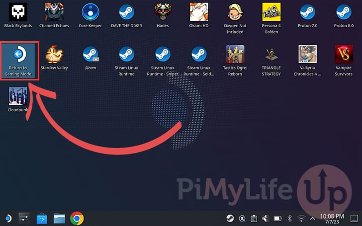 Return to Steam Deck Gaming Mode