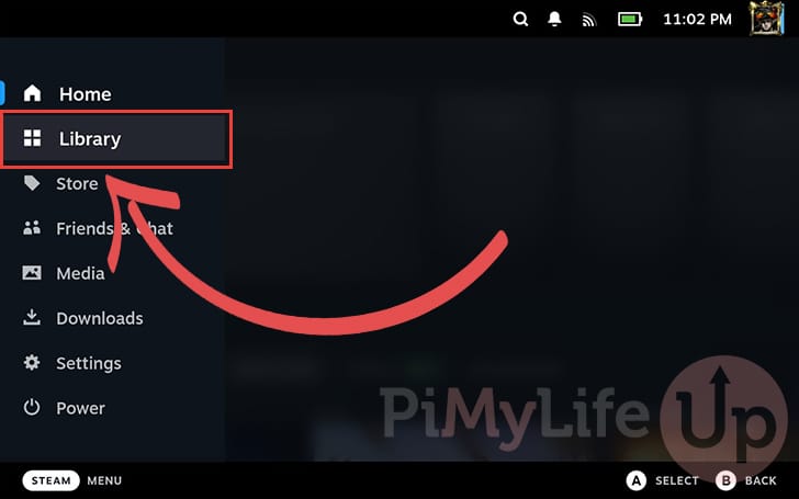 Open Steam Deck library