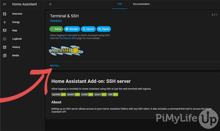 Home Assistant Install Terminal and SSH 