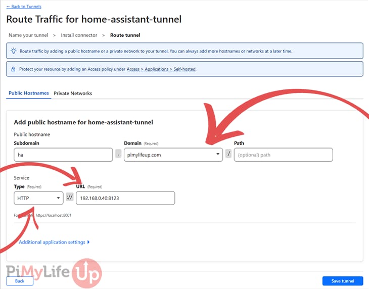 Public Hostname for Home Assistant Tunnel 