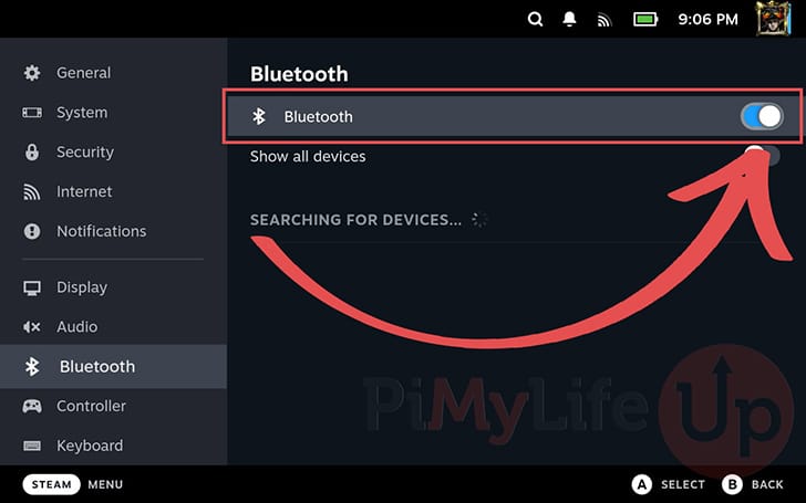 Enable Bluetooth on the Steam Deck