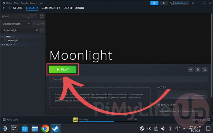 Launch Moonlight on the Steam Deck Desktop Mode