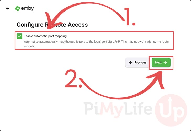 Configure Emby Media Server Remote Access on the Raspberry Pi
