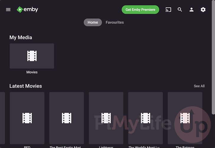Emby Media Server Dashboard on the Raspberry Pi