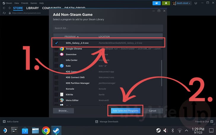 Add GOG Galaxy to the Steam Deck Library