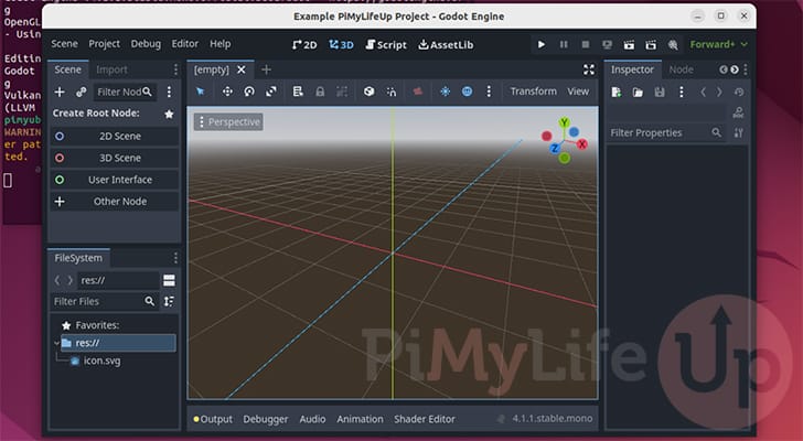 Godot running on Ubuntu