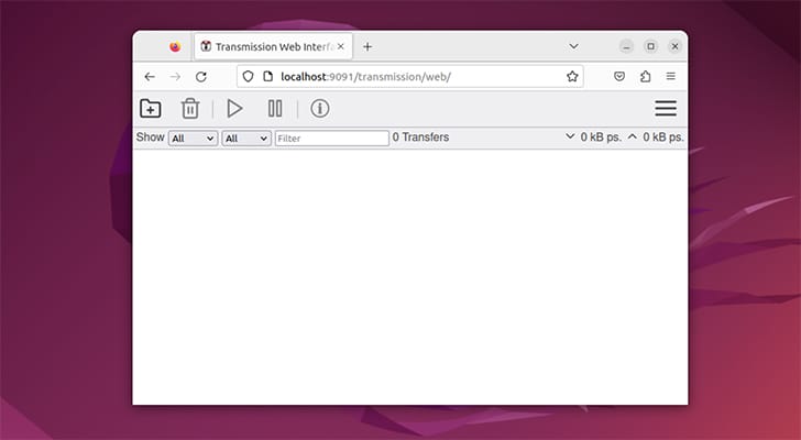 Ubuntu Transmission BitTorrent Client