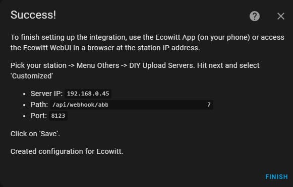 Ecowitt DIY Server Details