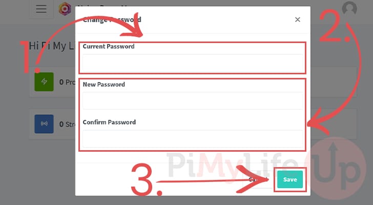 Set new password for account
